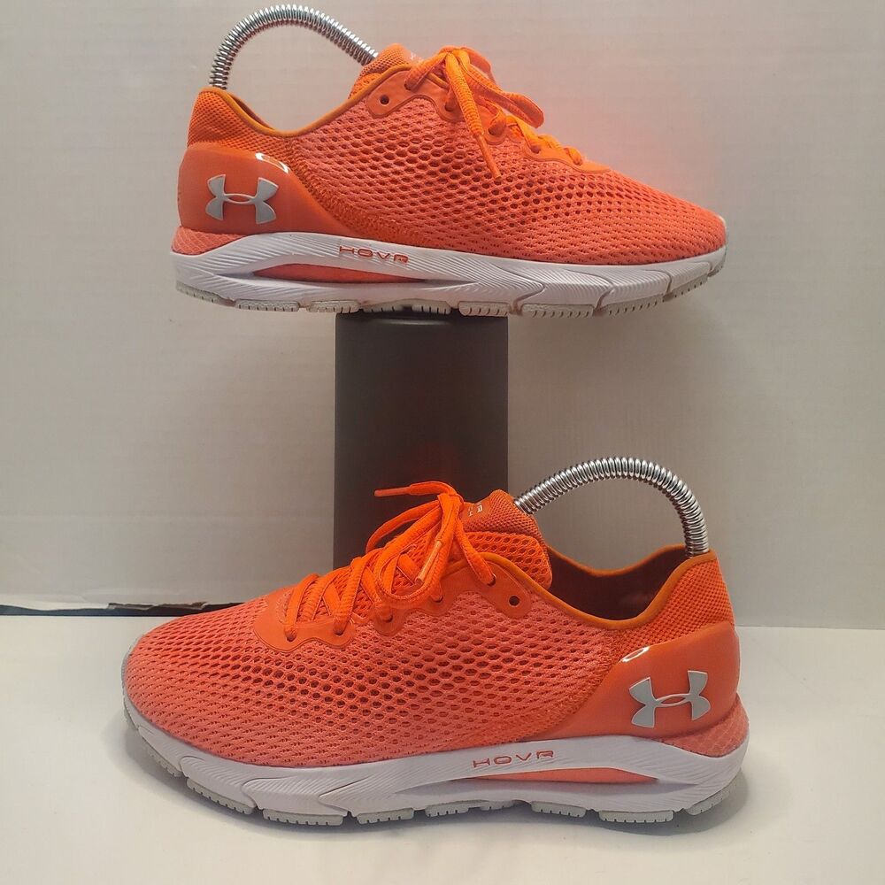 Under Armour HOVR Sonic 4 Women’s 7.5 Orange White Running Shoes 3023559
